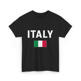 Italy Italian Flag Italia T-Shirt - Black