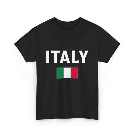 Italy Italian Flag Italia T-Shirt - Black