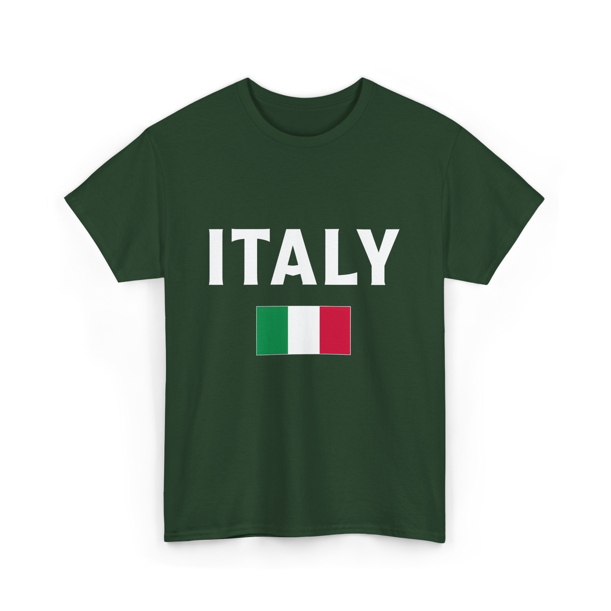 Italy Italian Flag Italia T-Shirt - Forest Green