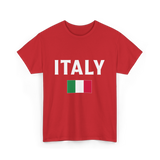 Italy Italian Flag Italia T-Shirt - Red