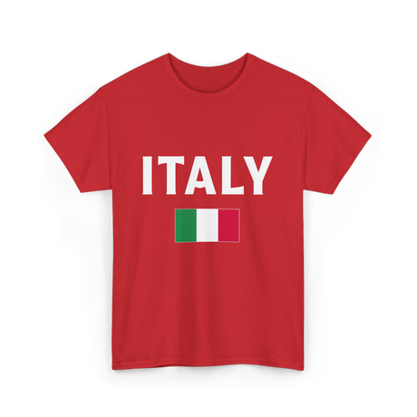 Italy Italian Flag Italia T-Shirt - Red