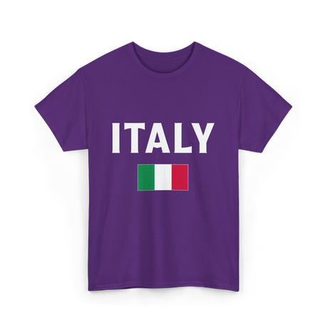 Italy Italian Flag Italia T-Shirt - Purple