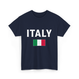 Italy Italian Flag Italia T-Shirt - Navy