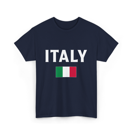 Italy Italian Flag Italia T-Shirt - Navy