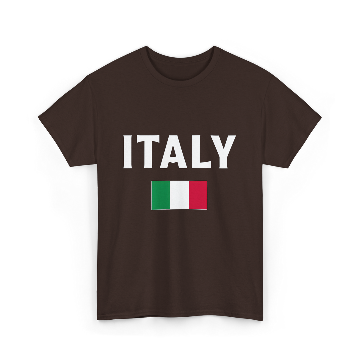 Italy Italian Flag Italia T-Shirt - Dark Chocolate