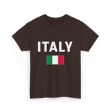 Italy Italian Flag Italia T-Shirt - Dark Chocolate