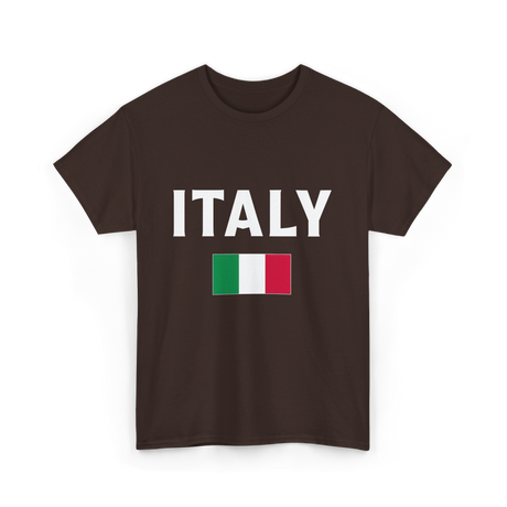 Italy Italian Flag Italia T-Shirt - Dark Chocolate