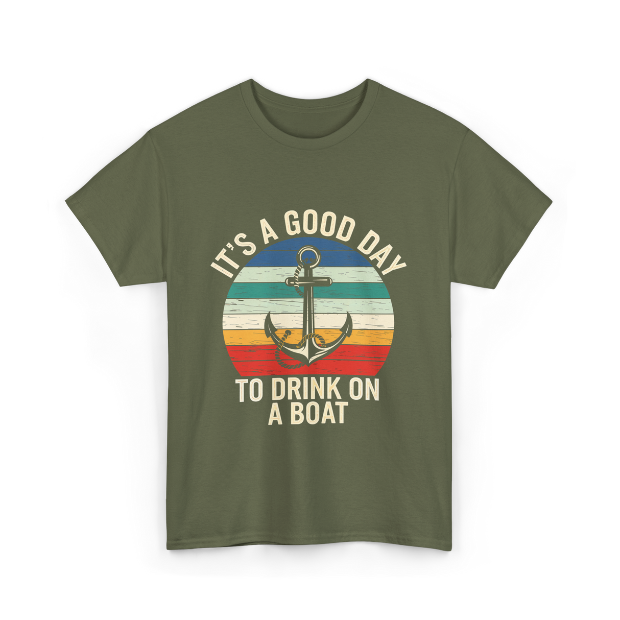 It's A Day Boat T-Shirt - Military Green