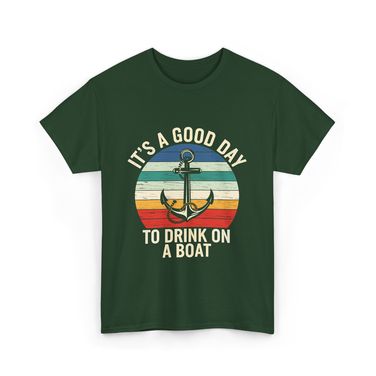 It's A Day Boat T-Shirt - Forest Green