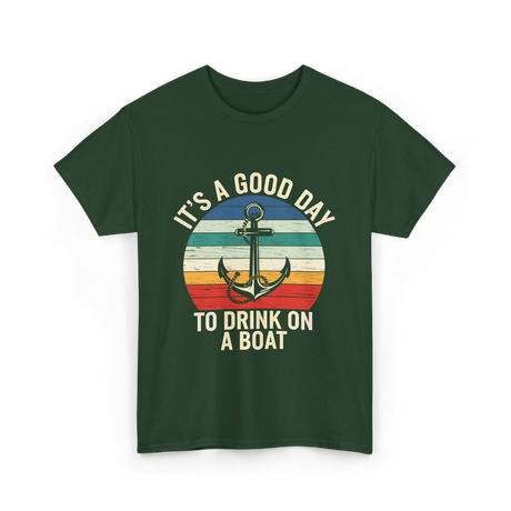 It's A Day Boat T-Shirt - Forest Green