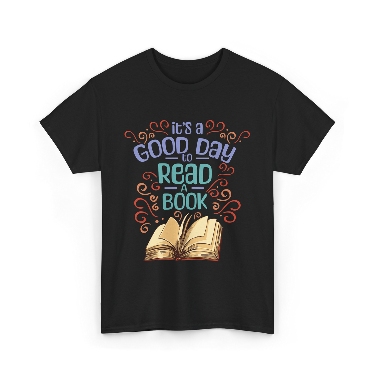 It's A Day Reading Book T-Shirt - Black