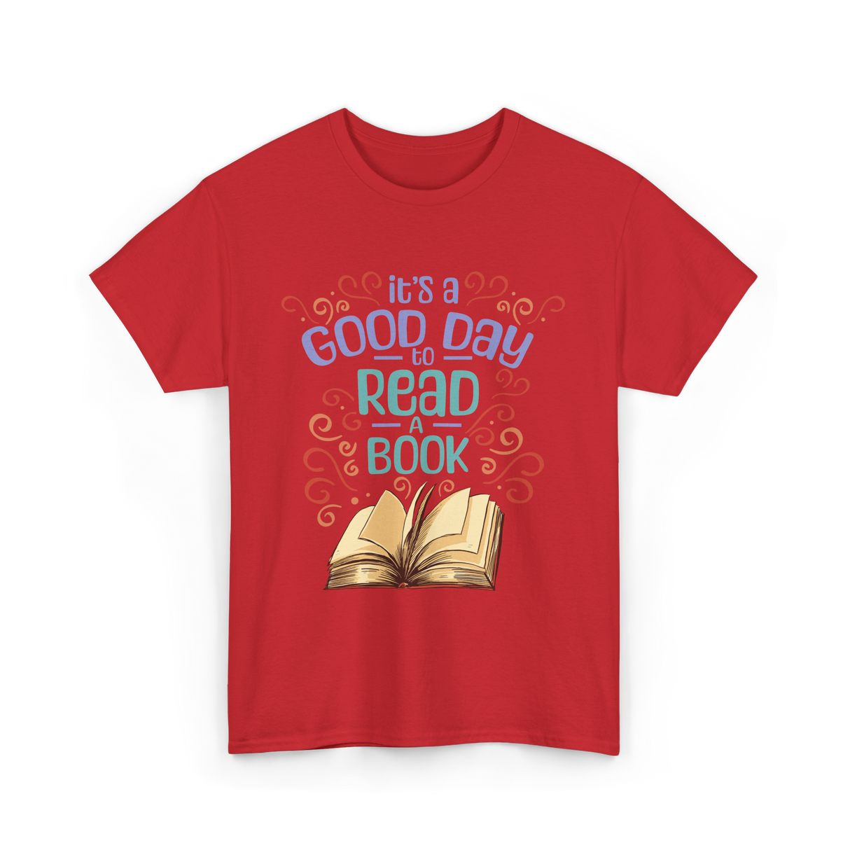 It's A Day Reading Book T-Shirt - Red