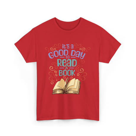 It's A Day Reading Book T-Shirt - Red