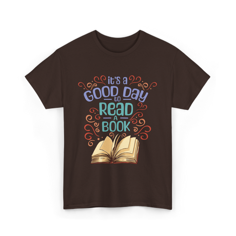 It's A Day Reading Book T-Shirt - Dark Chocolate