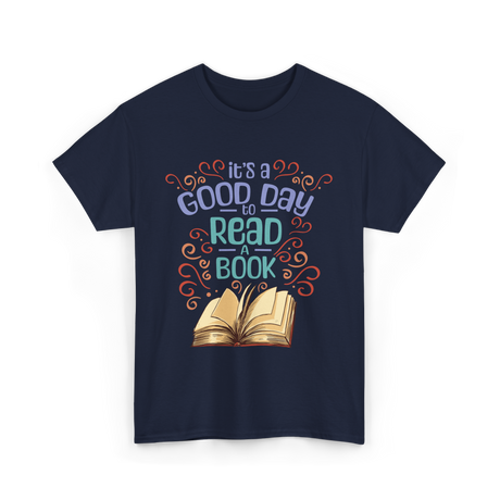 It's A Day Reading Book T-Shirt - Navy