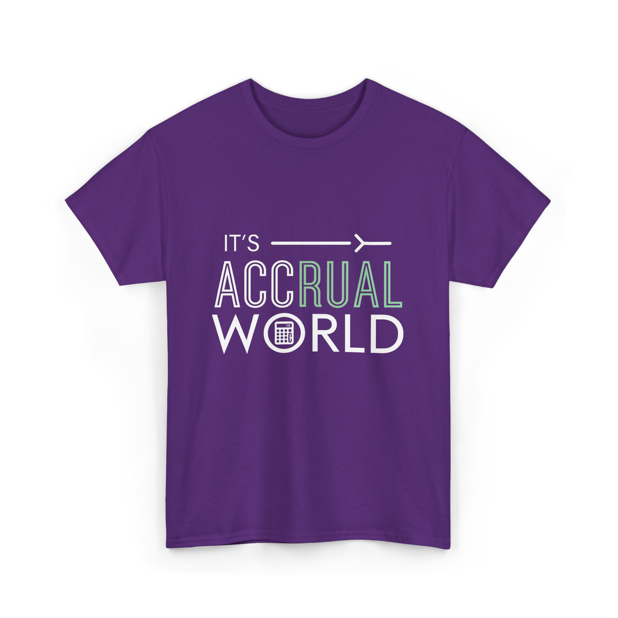 It's Accrual World Accounting T-Shirt - Purple