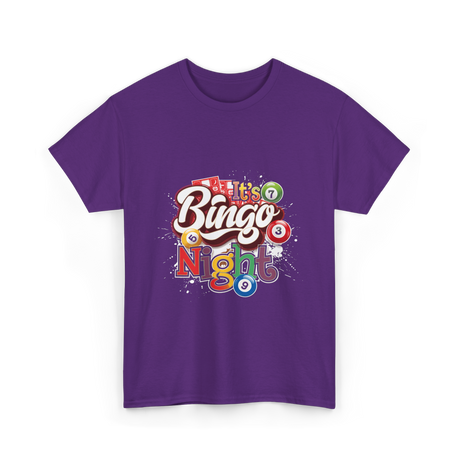 It's Bingo Night Bingo T-Shirt - Purple