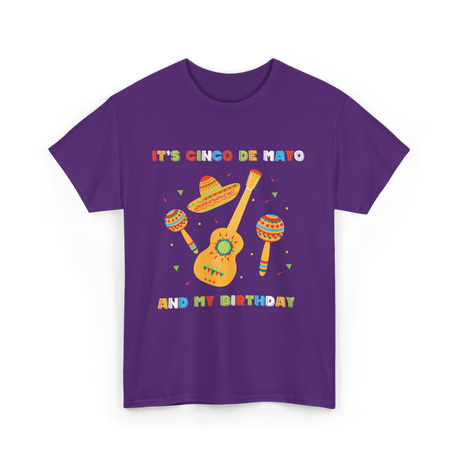 It's Cinco De Mayo Birthday Celebration T-Shirt - Purple