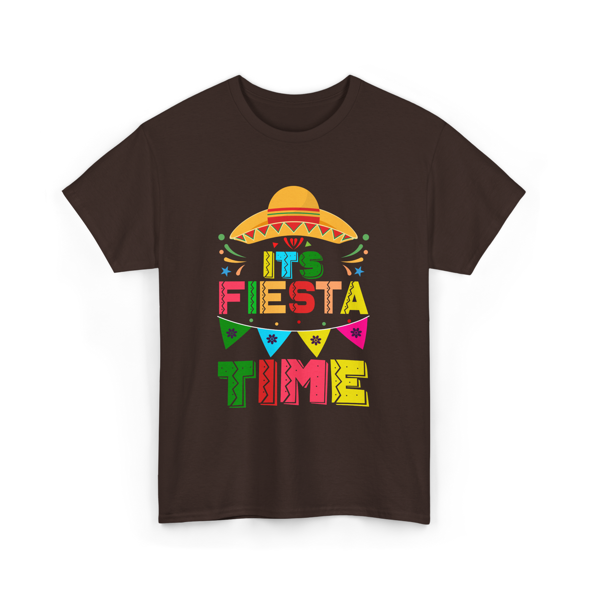 Its Fiesta Time Fiesta Celebration T-Shirt - Dark Chocolate