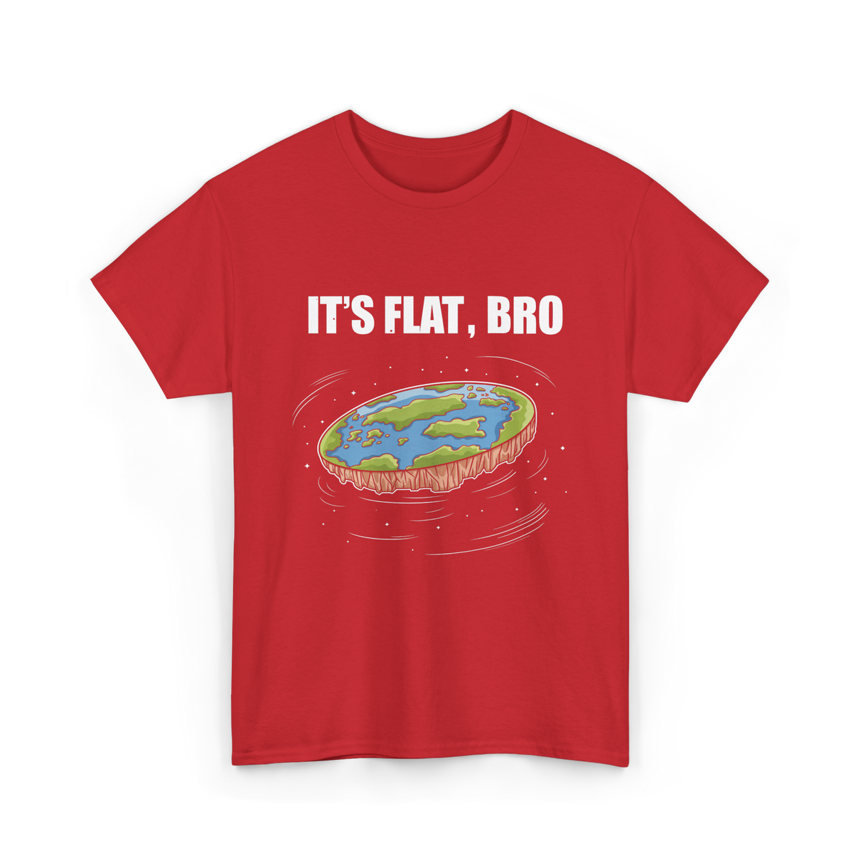 It's Flat Bro Flat Earth T-Shirt - Red