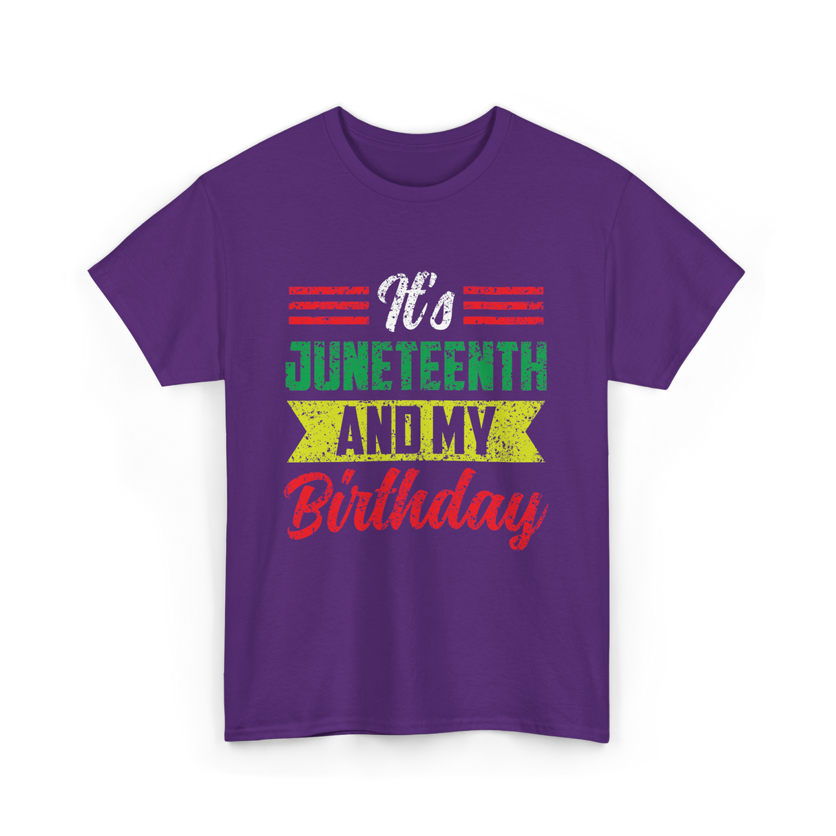 It's Juneteenth And My Birthday Celebration T-Shirt - Purple