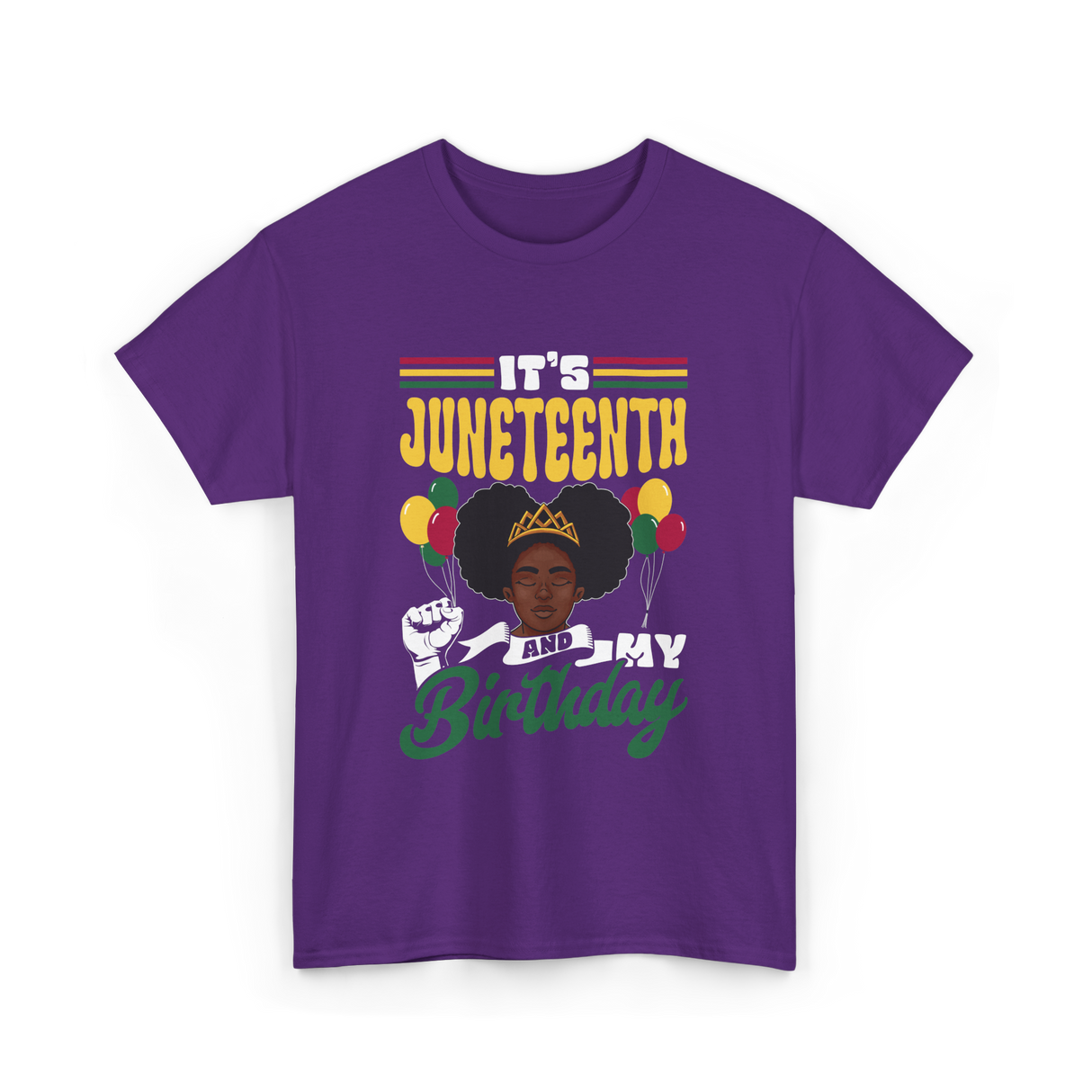 It's Juneteenth My Birthday Juneteenth T-Shirt - Purple