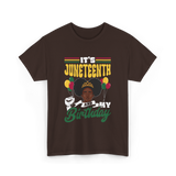 It's Juneteenth My Birthday Juneteenth T-Shirt - Dark Chocolate