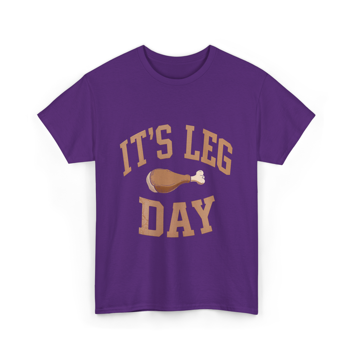 It's Leg Day Thanksgiving Turkey T-Shirt - Purple