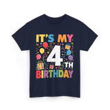 It's My 4th Birthday Celebration T-Shirt - Navy