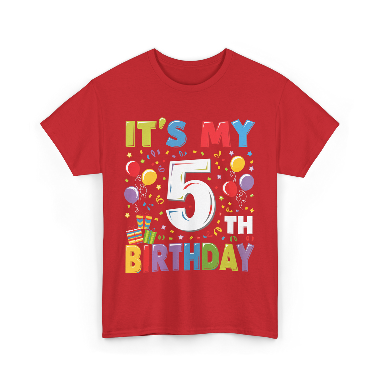 It's My 5th Birthday T-Shirt - Red