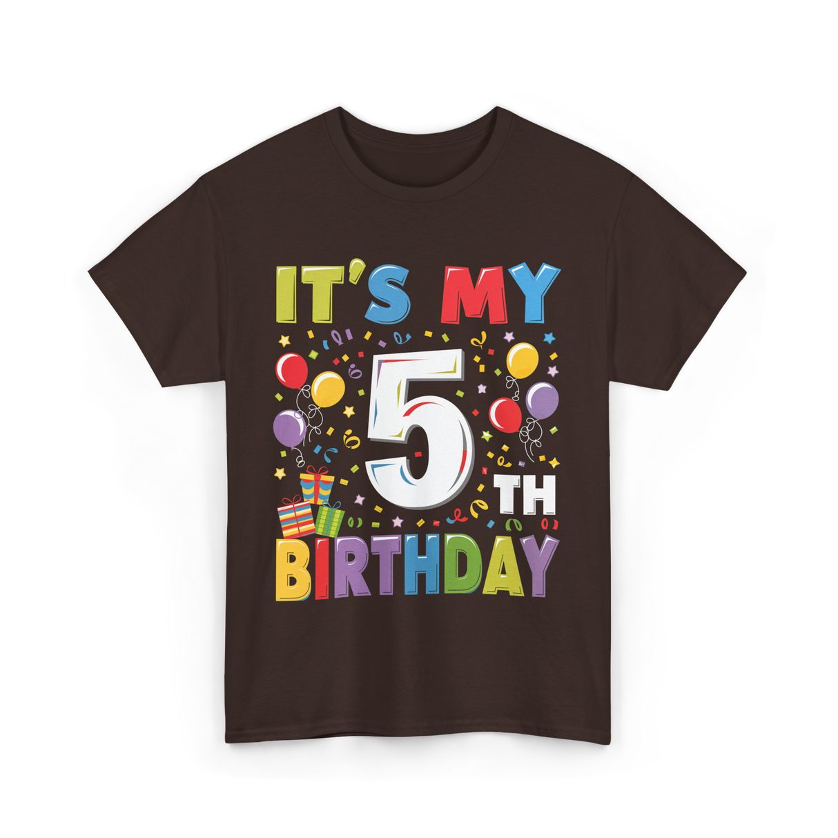 It's My 5th Birthday T-Shirt - Dark Chocolate