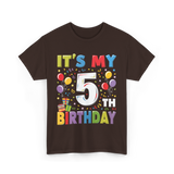 It's My 5th Birthday T-Shirt - Dark Chocolate