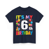 It's My 6th Birthday Celebration T-Shirt - Navy