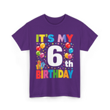 It's My 6th Birthday Celebration T-Shirt - Purple