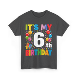 It's My 6th Birthday Celebration T-Shirt - Dark Heather