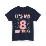 It's My 8 Birthday Celebration T-Shirt - Navy