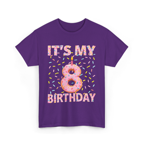 It's My 8 Birthday Celebration T-Shirt - Purple