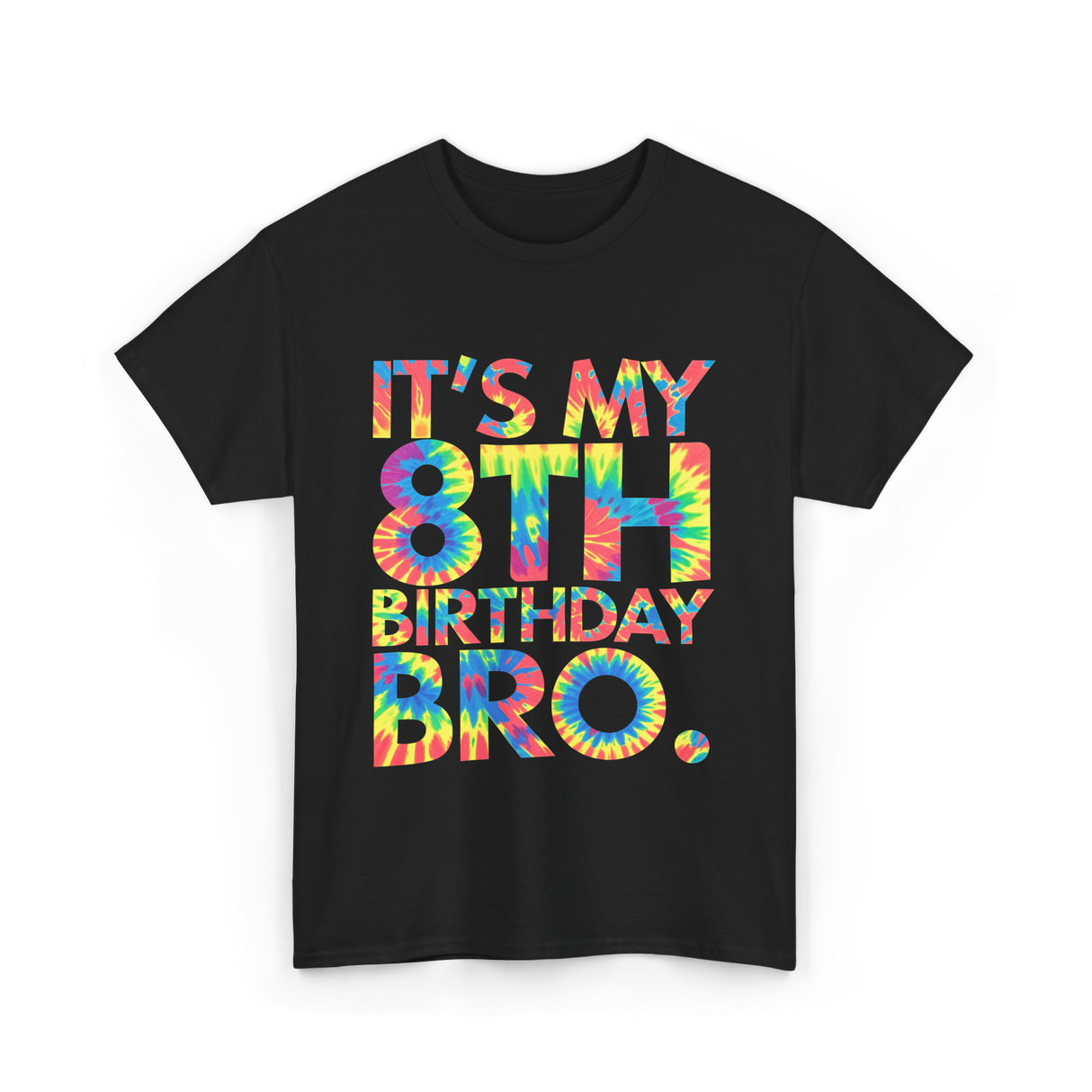 It's My 8th Birthday Bro Birthday T-Shirt - Black