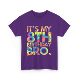 It's My 8th Birthday Bro Birthday T-Shirt - Purple