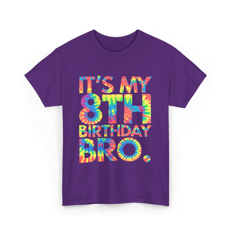 It's My 8th Birthday Bro Birthday T-Shirt - Purple