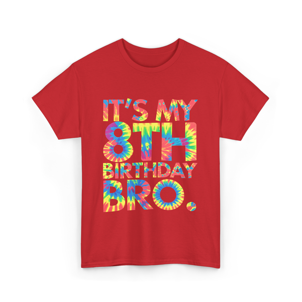 It's My 8th Birthday Bro Birthday T-Shirt - Red