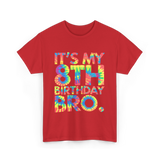 It's My 8th Birthday Bro Birthday T-Shirt - Red