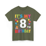 It's My 8th Birthday T-Shirt - Military Green