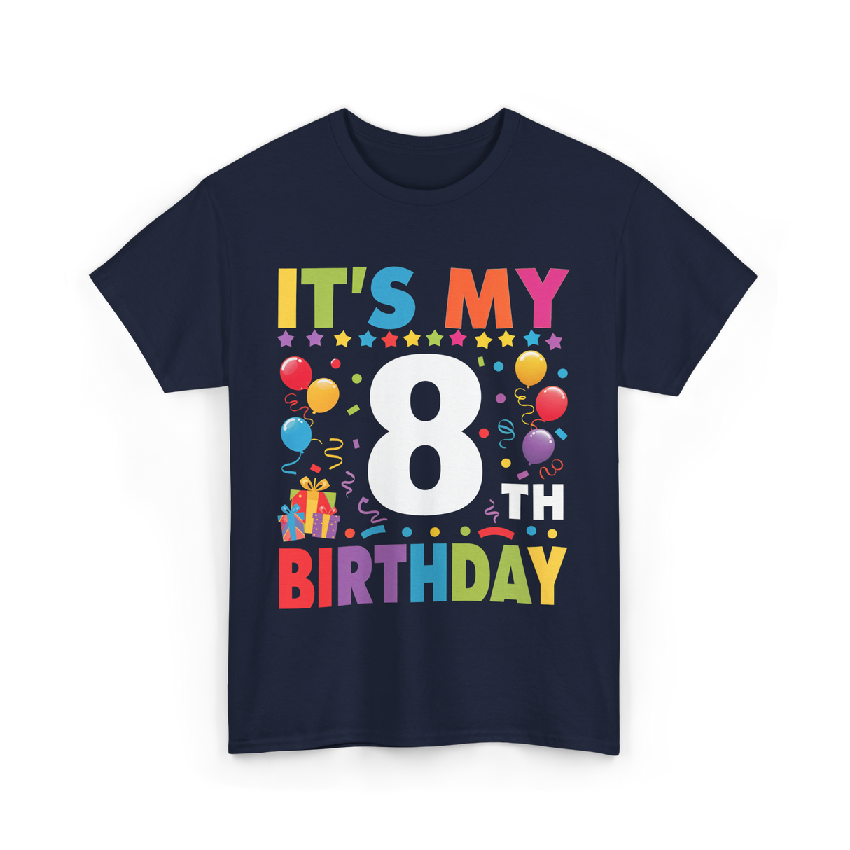 It's My 8th Birthday T-Shirt - Navy