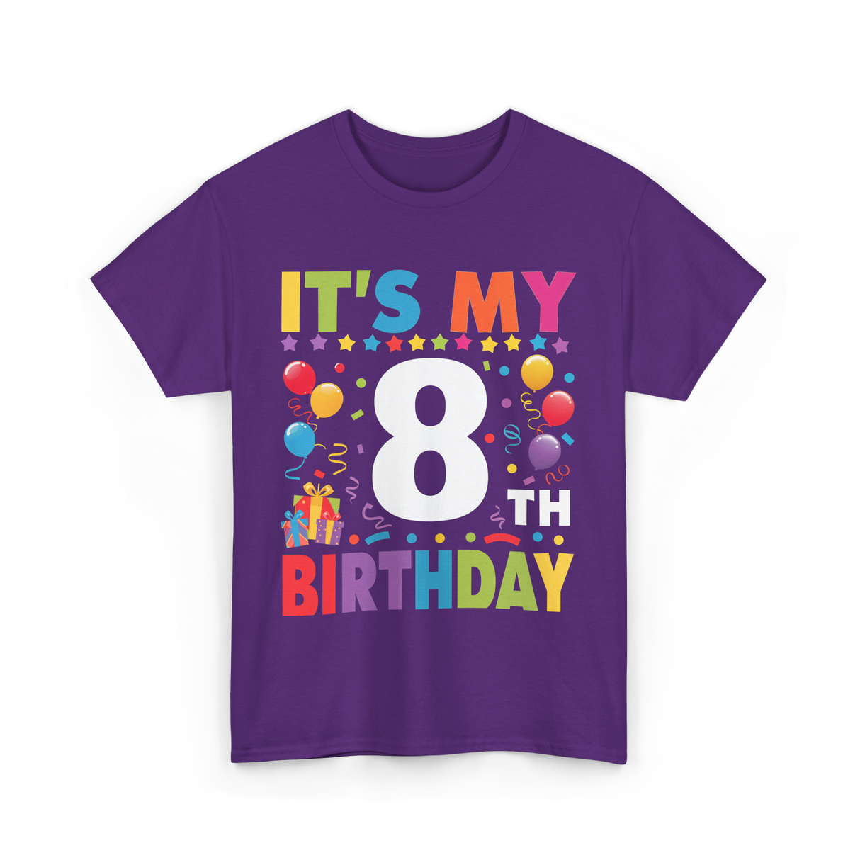 It's My 8th Birthday T-Shirt - Purple