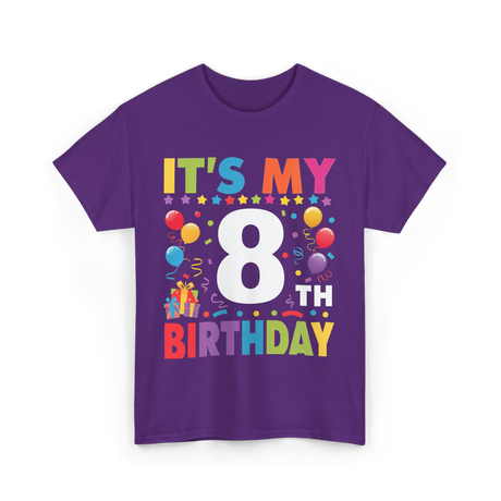 It's My 8th Birthday T-Shirt - Purple