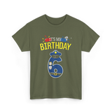 It's My Birthday 6 Police Officer T-Shirt - Military Green