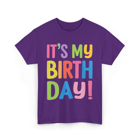 It's My Birthday Birthday Celebration T-Shirt - Purple