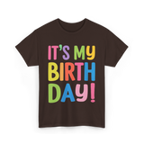 It's My Birthday Birthday Celebration T-Shirt - Dark Chocolate