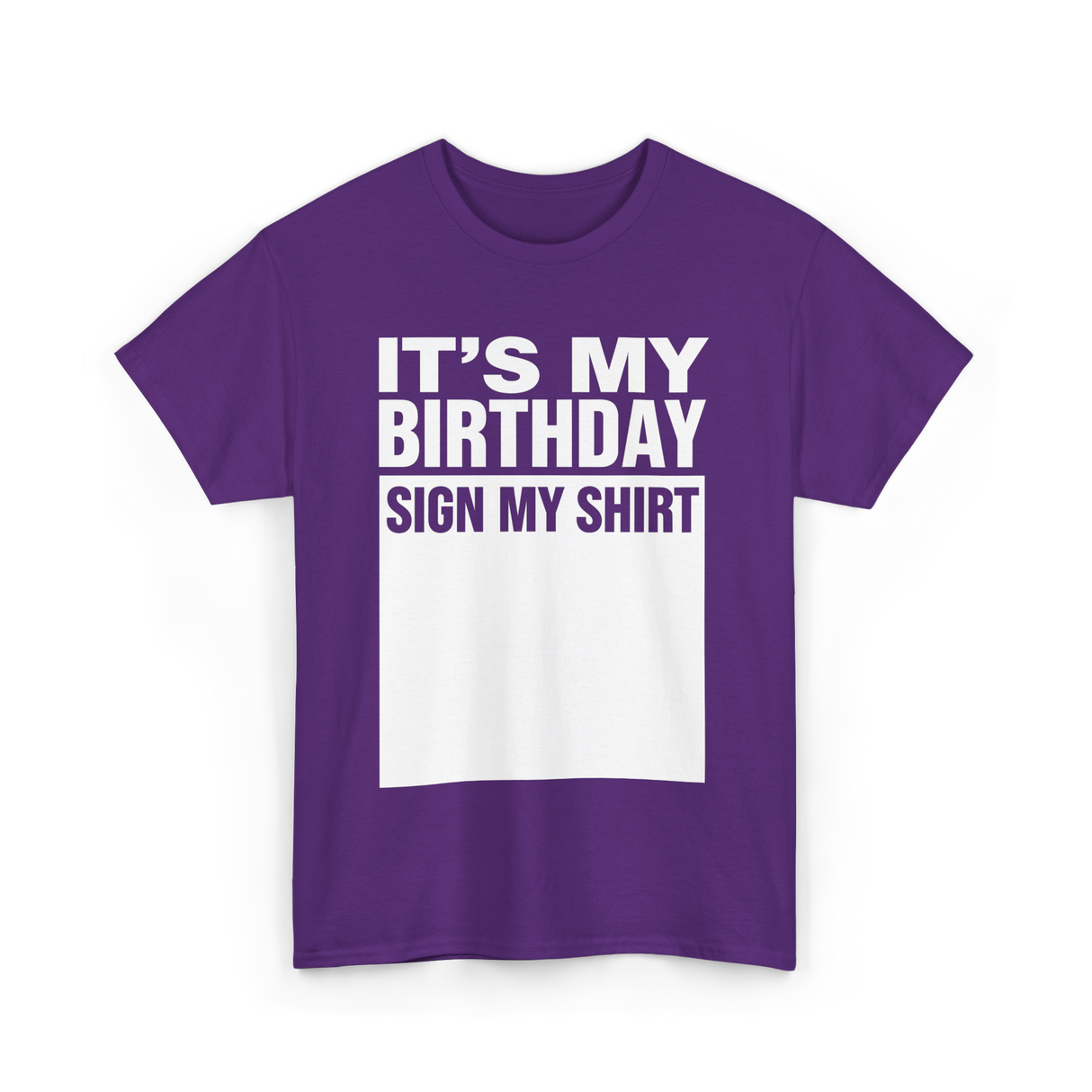 It's My Birthday Birthday Sign T-Shirt - Purple